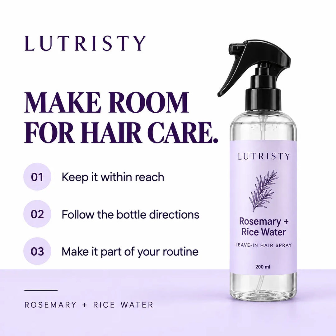 routine card v2 — Lutristy rosemary and rice water hair care